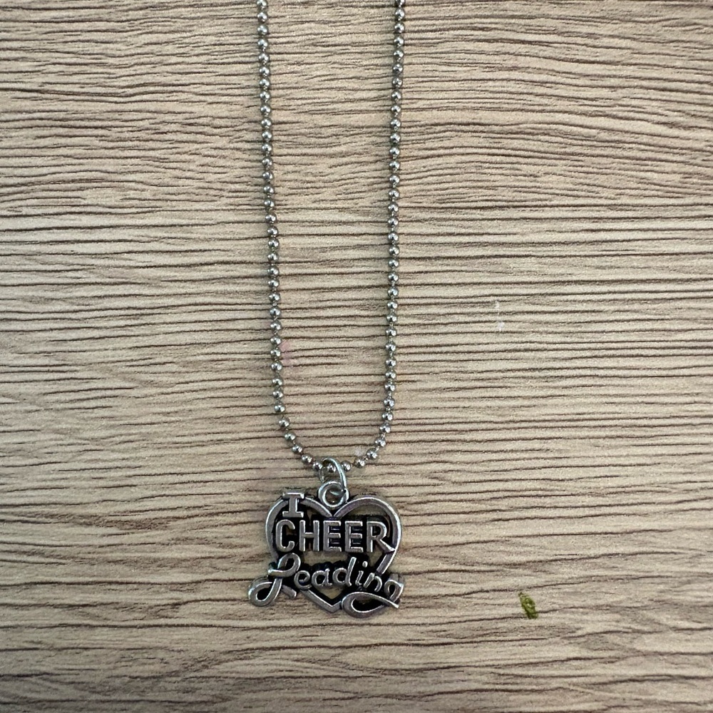 Silver Cheerleading Necklace